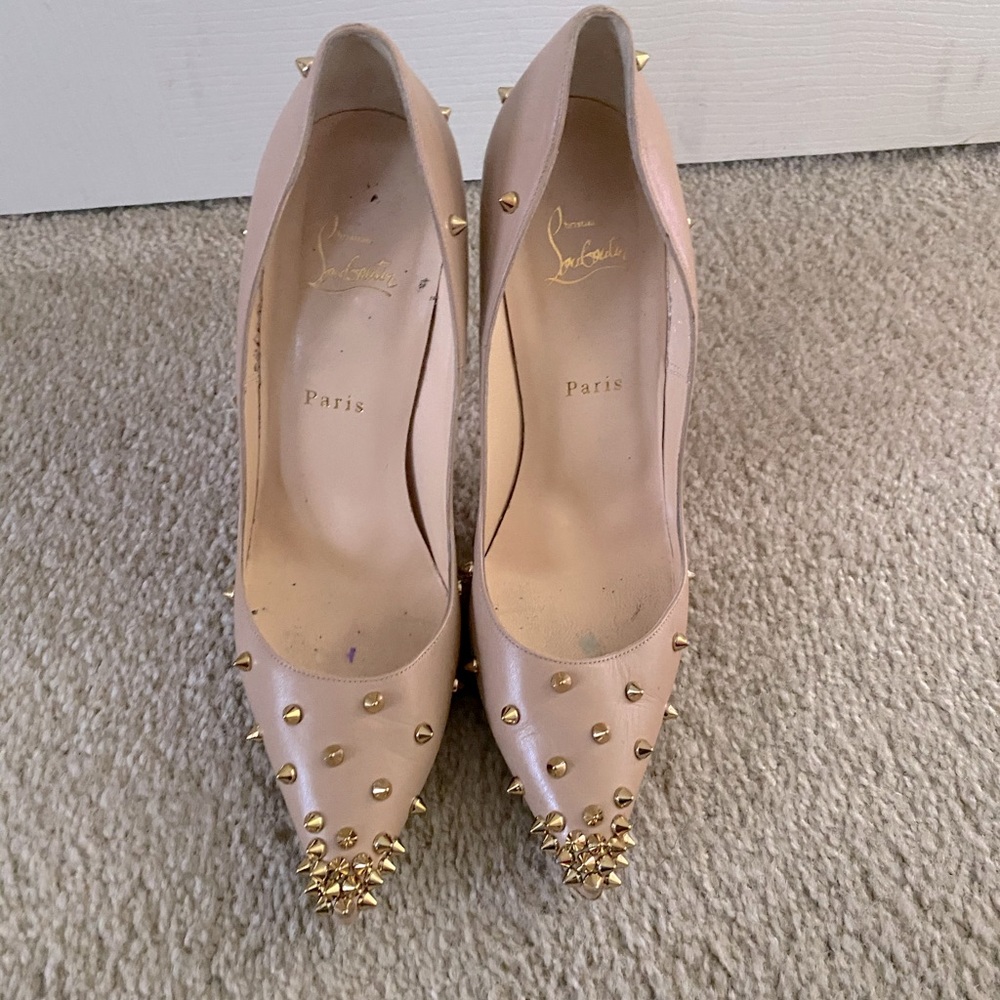 Authentic Christian Louboutin Heels w/ Gold Studs
